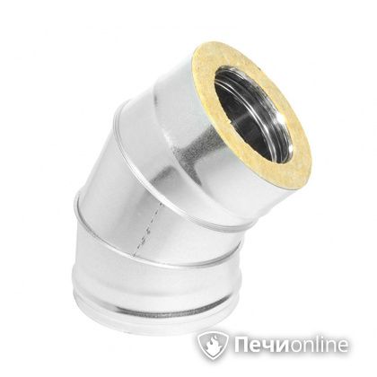 Колено 135° (45°) Теплов и Сухов Отвод Термо 45* ОТ-Р 430-0.5/оцинковка D150/210 в Чернушке