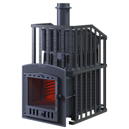 Дровяная печь-каменка Гефест Гром Ураган 30 (П2) в Чернушке