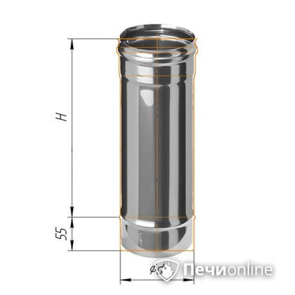 Дымоход Феррум Дымоход 08 d-120 L=0,5м в Чернушке